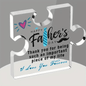 Father's Day Acrylic Puzzle Plaque Engraved Gift with Love & Gratitude Happy Father's Day