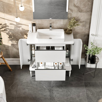 Eviva Duva Bath Vanity with Engineered Wood Top and Vessel Acrylic Sink