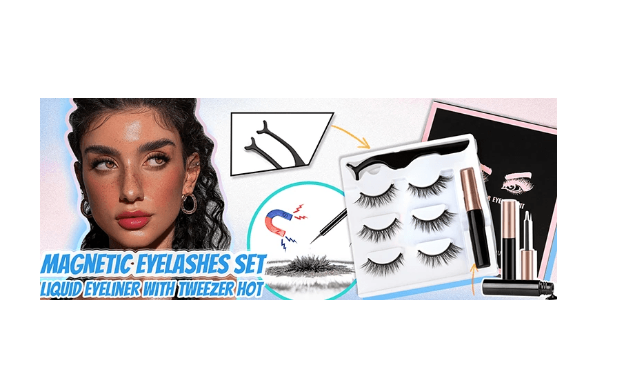 Reusable Magnetic Eyelashes Set Mink Lashes with Tweezers