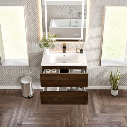 Eviva Joy Bath Vanity with Porcelain Top and Integrated Sink (24"-40")
