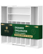 Silverware Drawer Organizer, White (9 Slots)