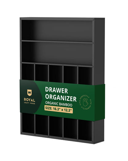 Basic Silverware Drawer Organizer, Black