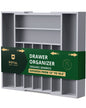 Silverware Drawer Organizer, Gray (9 Slots)
