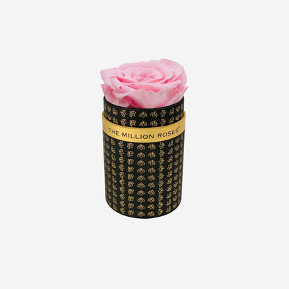 Single Black Monogram Box | Light Pink Rose