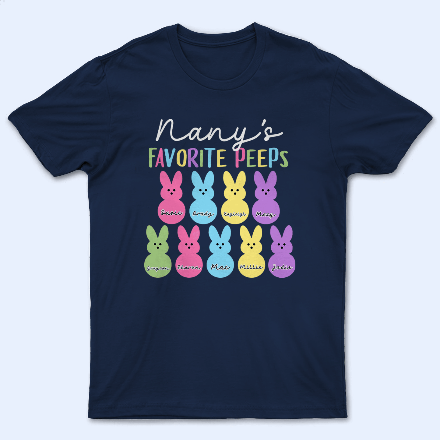 Grandma's Favorite Bunny Easter Bunnies - Personalized Custom T Shirt - Easter, Birthday, Loving, Funny Gift for Grandma/Nana/Mimi, Mom, Wife, Grandparent