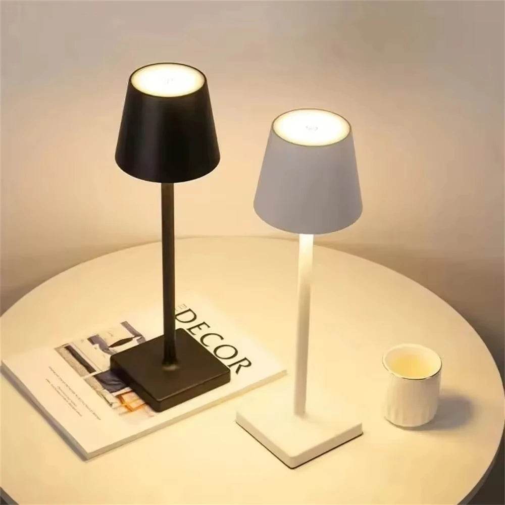LED USB Rechargeable Desk Lamp – Portable Wireless Touch Light, Waterproof Ambiance Lamp for Bedroom, Office & Outdoor Use