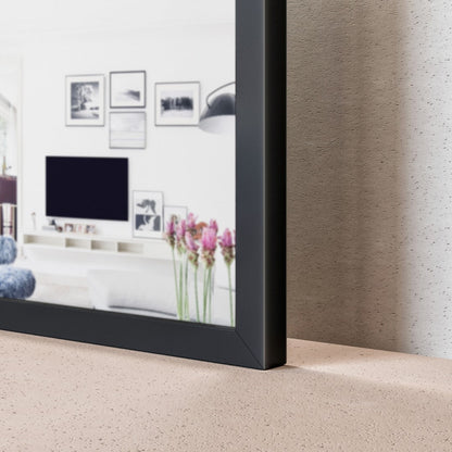 Eviva Black Black Metal Framed Mirror