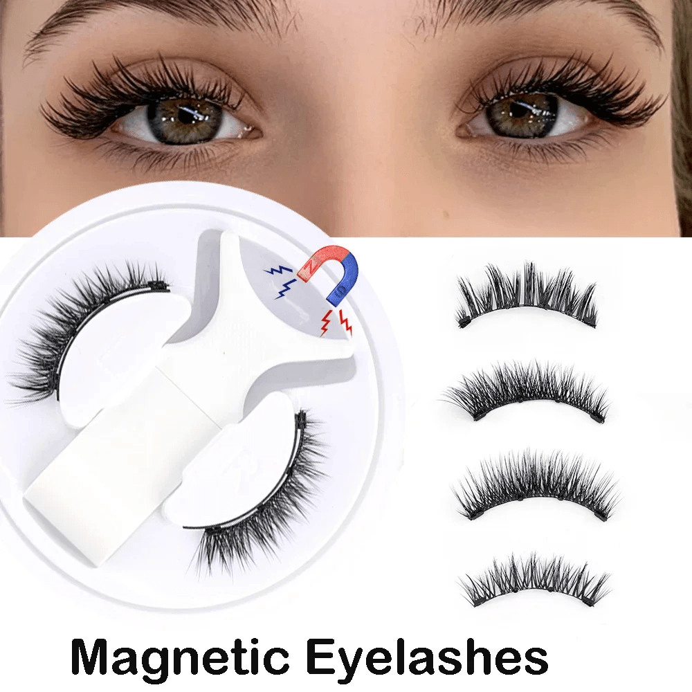 Reusable Magnetic Eyelashes Set Mink Lashes with Tweezers