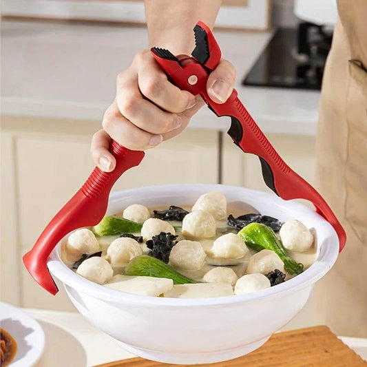3-in-1 Anti-Scald Kitchen Clip – Multifunction Heat-Resistant Food Tong & Lid Lifter Tool