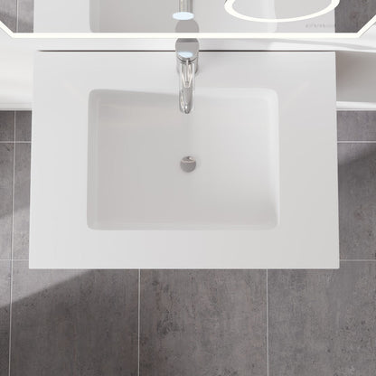Eviva Madeira Wall Mount Bath Vanity with Acrylic Top and Integrated Sink (20"-48")