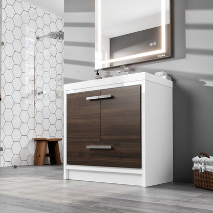 Eviva Grace Bath Vanity with Acrylic Top and Integrated Sink (24"-48")