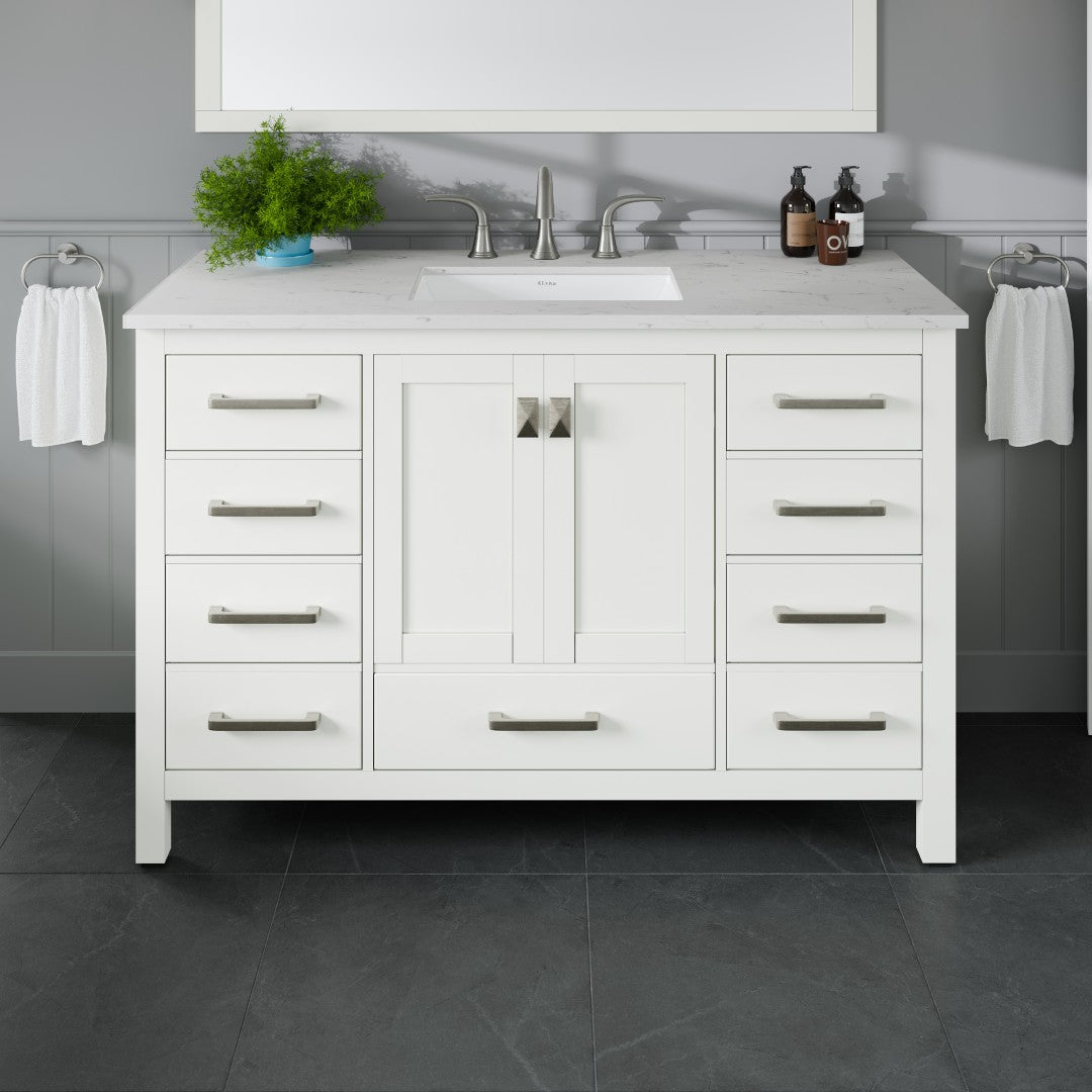 Eviva Aberdeen Bath Vanity with Counter Top and Undermount Porcelain Sink (24"-96")