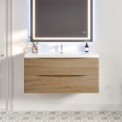 Eviva Smile Bath Vanity with Acrylic Top and Integrated Sink (24"-48")
