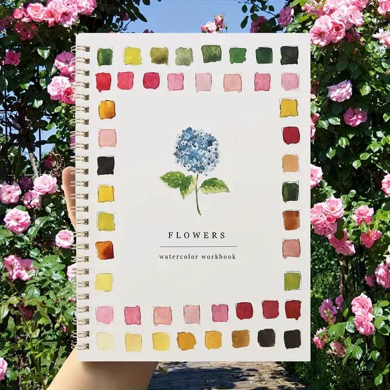 Floral Watercolor Workbook Spiral Sketchbook for Beginner Artists