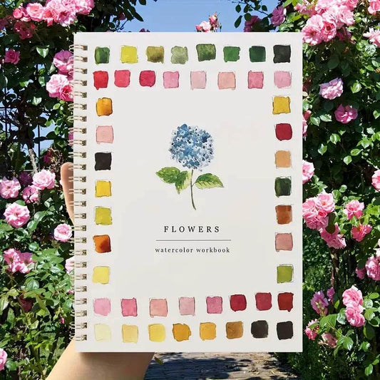 Floral Watercolor Workbook Spiral Sketchbook for Beginner Artists