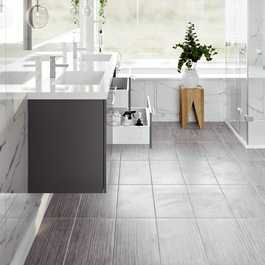Eviva Lumina Wall Mount Bath Vanity with Acrylic Top and Integrated Sinks