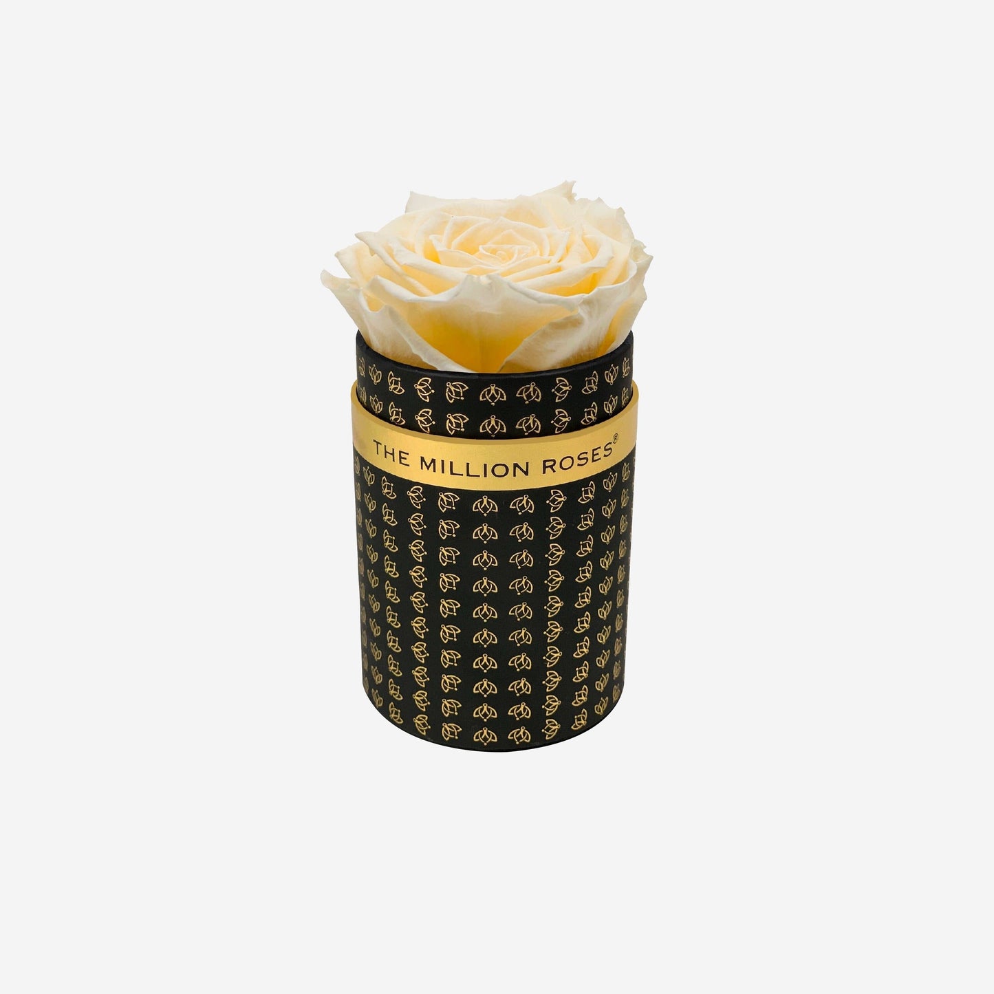Single Black Monogram Box | Ivory Rose