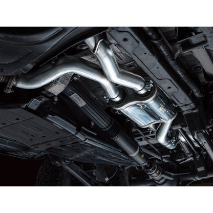 AWE Tuning 22-24 Ford Bronco Raptor 4WD Dual BashGuards Cat-Back SwitchPath Exhaust (No Tips)