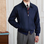 Suede Bomber Jacket Men's Casual Turn-down Collar Coat