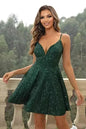 Sequin Spaghetti Strap Mini Dress | Sparkling Party Wear | Femstylo