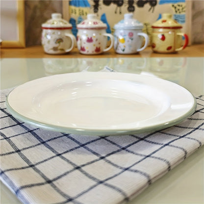 Vintage Enamel Serving Plates Set  Elegant Dining Essential