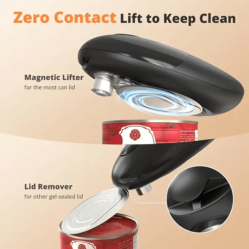 One Touch Electric Can Opener – Automatic Hands-Free Jar & Bottle Opener for Easy Kitchen Use