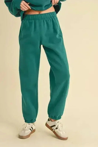 Aemi+Co Drawstring Elastic Waist Joggers