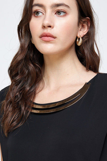Sleeveless Embellished Neckline Mini Dress | Apparel | Kitchen + Metal