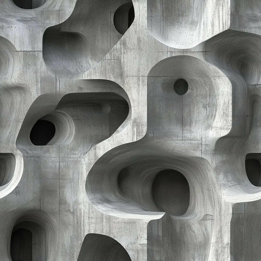 Sculptural Concrete Passages Mural