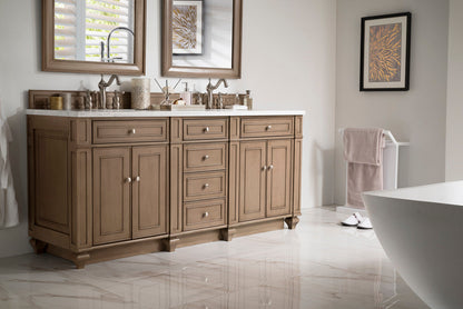 Bristol 72" Double Vanity Cabinet, Bright White