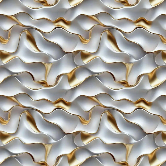 Pearlescent Gilded Tides Wallpaper