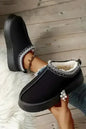 Chestnut Suede Contrast Print Plush Lined Snow Boots