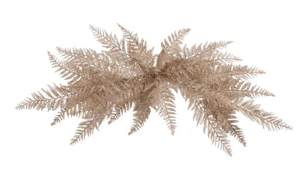 32"L GLITTER FERN SWAG CHAMPAGNE