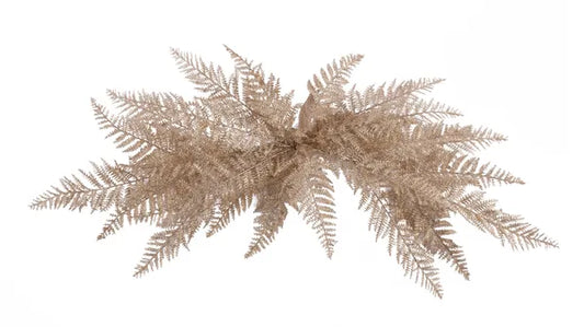 32"L GLITTER FERN SWAG CHAMPAGNE