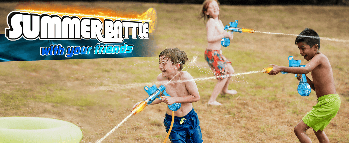 Desert Eagle Electric Water Gun with Silencer and Light High Speed, Long Range Squirt Gun for Kids & Adults