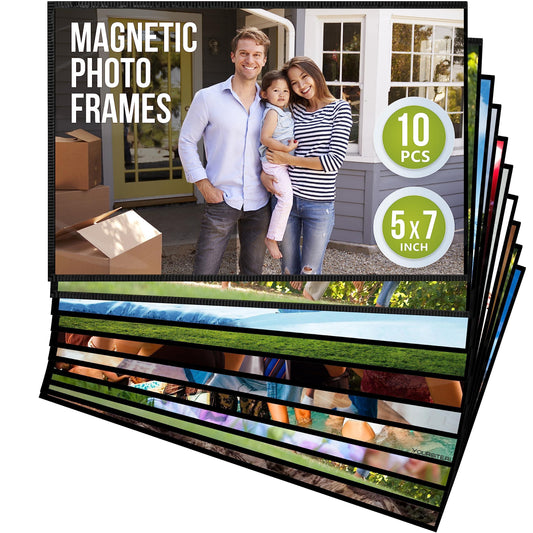 10 Pack 5x7 Magnetic Picture Frames for Refrigerator   Magnet Picture