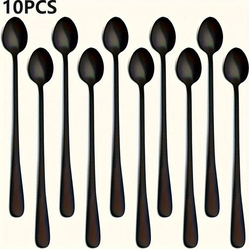 Set of 410 Stainless Steel Long Iced Tea Spoons