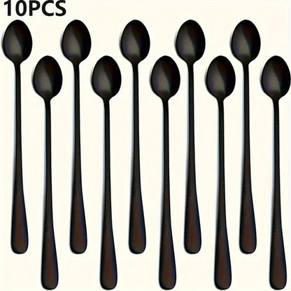 Set of 410 Stainless Steel Long Iced Tea Spoons