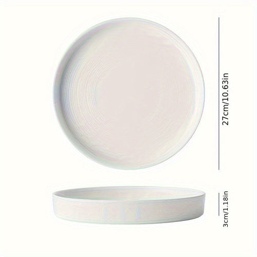 Luxury Oval Nordic White Ceramic Dinner Plate