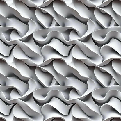 Serene Sculptural Waves Wallpaper