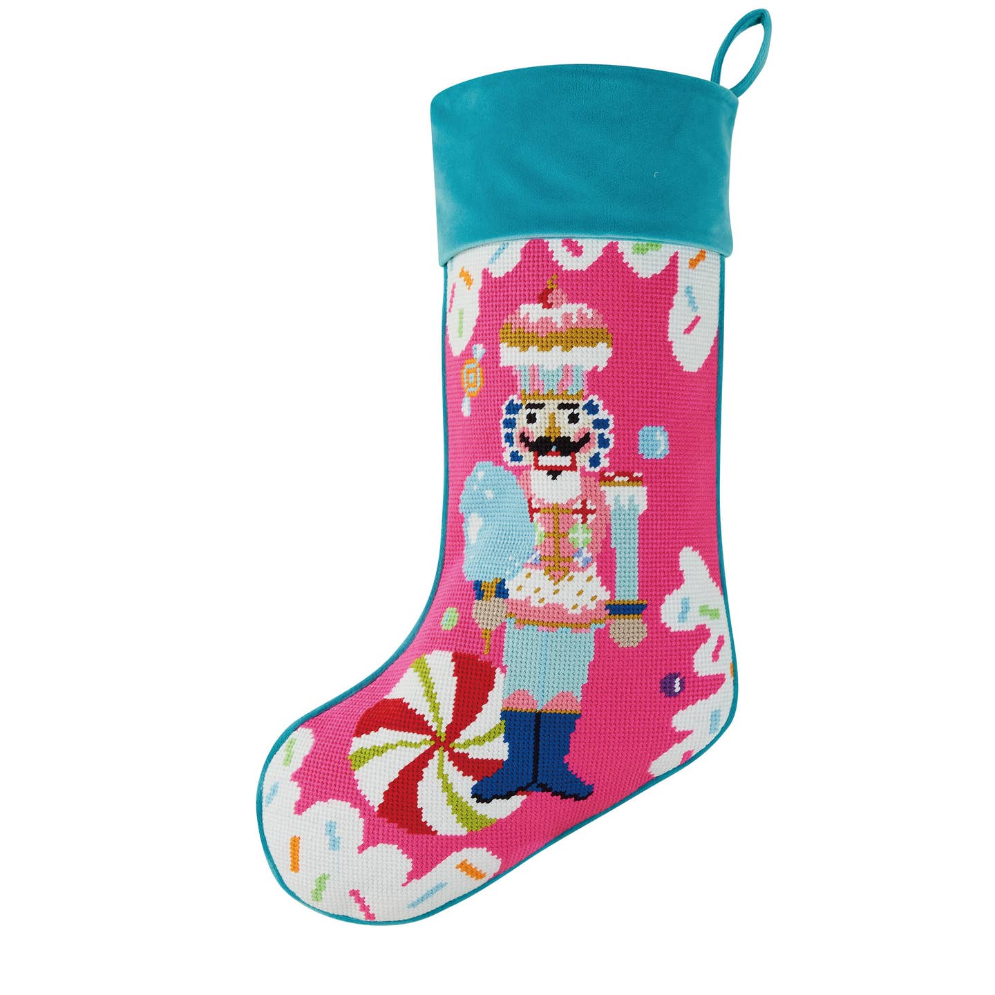 Santa's Sweet Shoppe Collection - Colonel Cupcake Embroidered Stocking