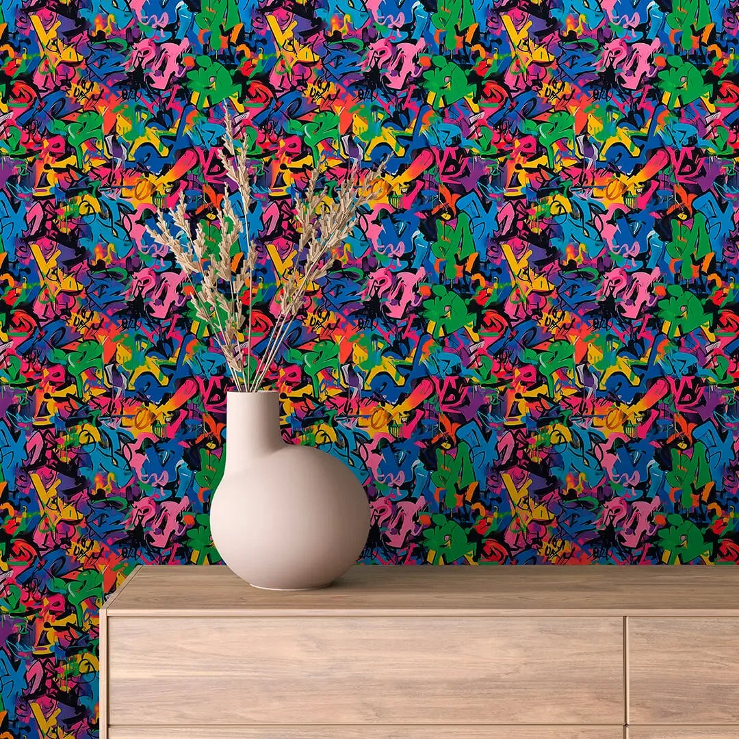 Urban Canvas Vibrant Graffiti Wallpaper