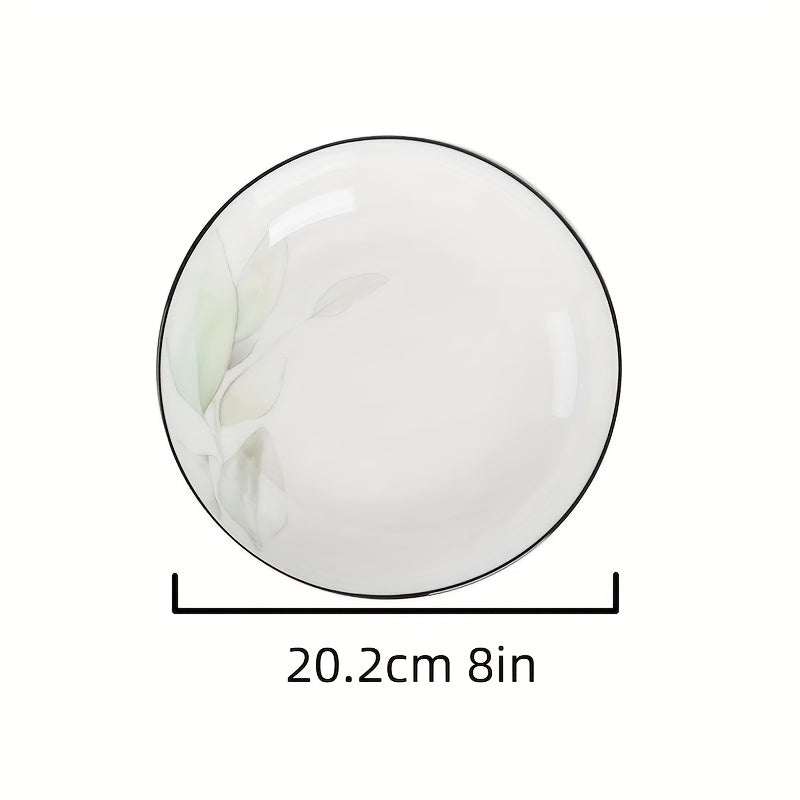 Chic Floral Ceramic Plate  Durable Elegant AllSeason Dinnerware