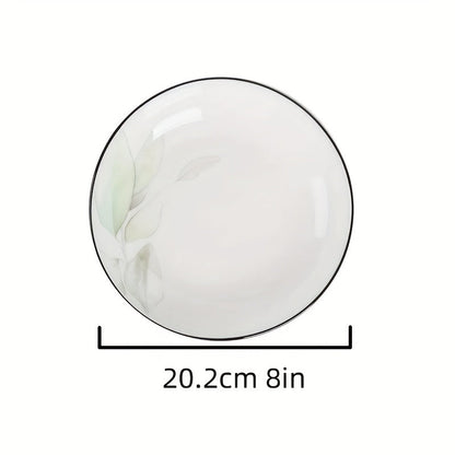 Chic Floral Ceramic Plate  Durable Elegant AllSeason Dinnerware
