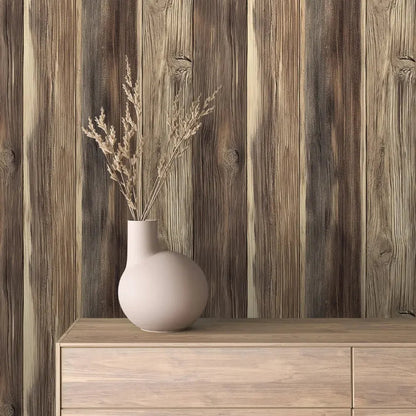 Weathered Barnwood Planks Wallpaper