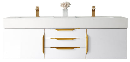 Columbia 59" Double Wall Mount Vanity Cabinet