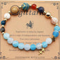 Twelve Constellations Bracelets - Natural Stone Beaded Bracelets with Eight Planet Designs