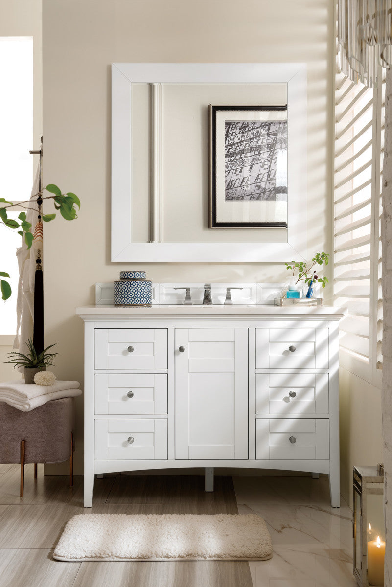 Palisades 48" Single Vanity Cabinet, Bright  White