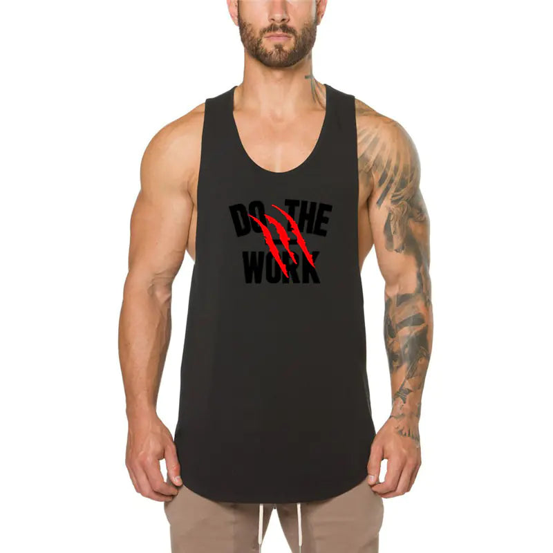 Breathable Cotton Men's Vest for Gym Training