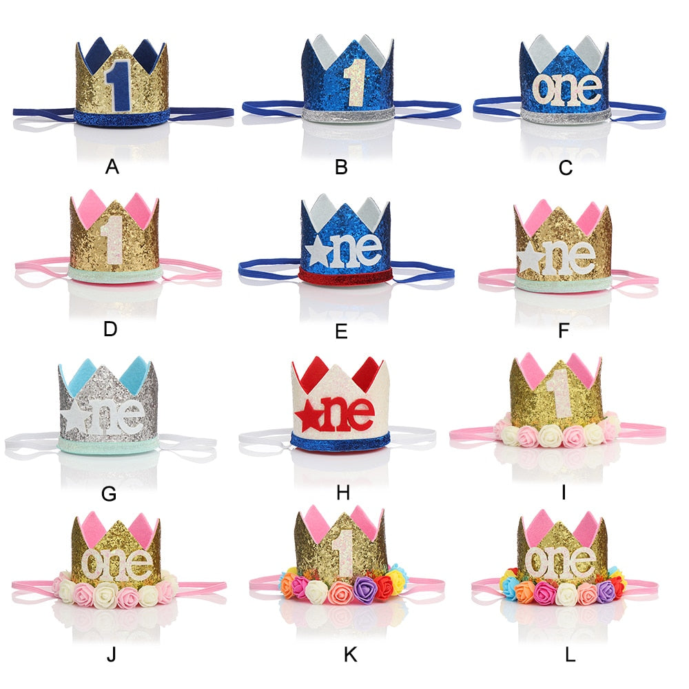 1st New Party Headband Hat Boy Girl First Birthday